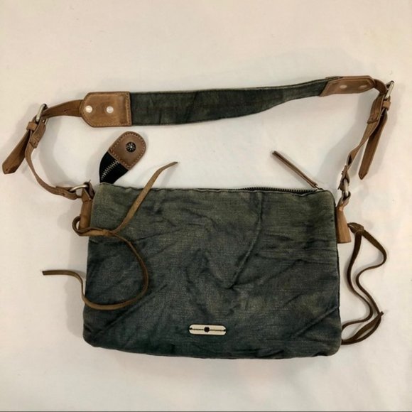 Lucky Brand Denim & Leather Boho Mini Shoulder Bag - Picture 3 of 11